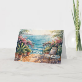 Birthday Ocean Terrace with a Peaceful View Karte