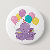 Birthday Octopus Button (Vorderseite)