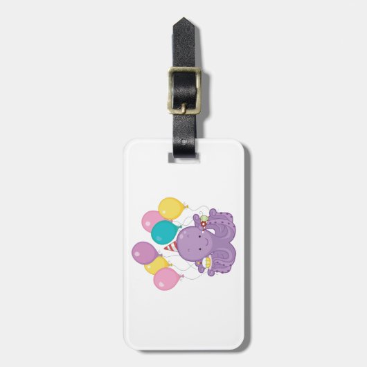 Birthday Octopus Gepäckanhänger (Vorderseite vertikal)