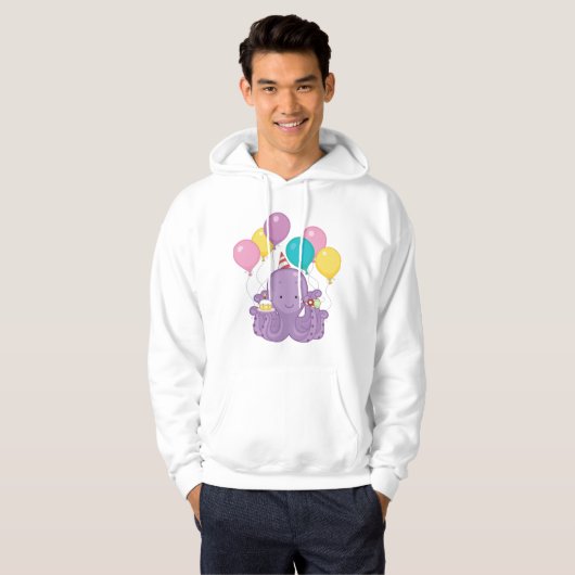 Birthday Octopus Hoodie (Vorne ganz)