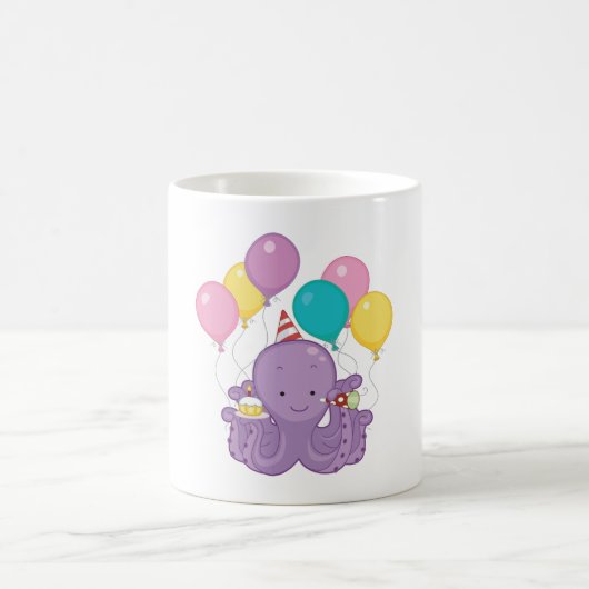 Birthday Octopus Kaffeetasse (Mittel)
