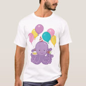 Birthday Octopus T-Shirt (Vorderseite)