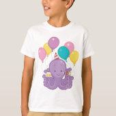 Birthday Octopus T-Shirt (Vorderseite)