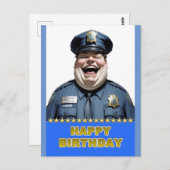 Birthday Officer Postkarte (Vorne/Hinten)