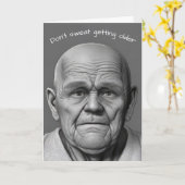 Birthday Old Man Face Karte (Gelbe Blume)