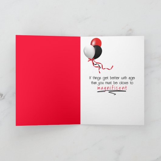 Birthday Old Red Truck Karte (Innenseite)