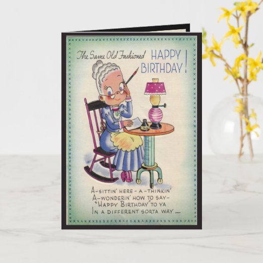 Birthday Oma Karte (Gelbe Blume)