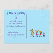 Birthday on a Bike Einladungspostkarte (Rückseite)