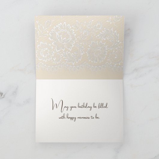 Birthday Open Vintage Journal Karte (Innenseite)