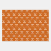 Birthday-orange-braune Rostnadel Geschenkpapier Set (Vorderseite)