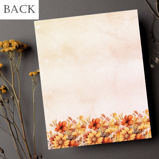 Birthday orange fall florale Budget Einladung