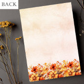 Birthday orange fall florale Budget Einladung Flyer