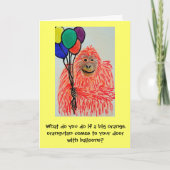 Birthday Orangutan Karte (Vorderseite)