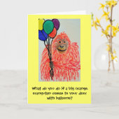 Birthday Orangutan Karte (Gelbe Blume)