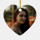 Birthday Ornament with Photo & Custom Message (Vorne)