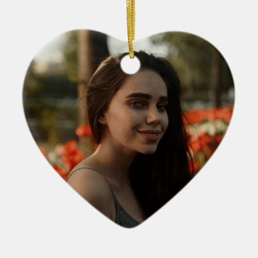 Birthday Ornament with Photo & Custom Message (Vorne)