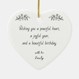 Birthday Ornament with Photo & Custom Message