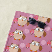 Birthday Owl Beach Handtuch (Beispiel)
