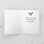Birthday Owl Bird Watercolor Brother Karte (Innenseite)