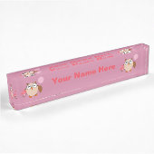 Birthday Owl Custom Names Namensplakette