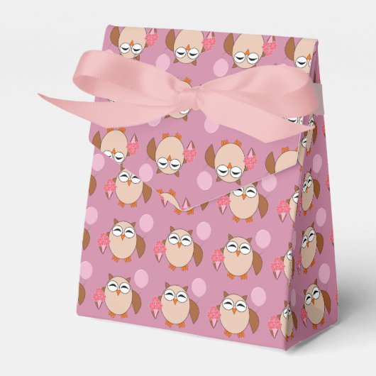 Birthday Owl Favor Box Geschenkschachtel (Vorderseite)