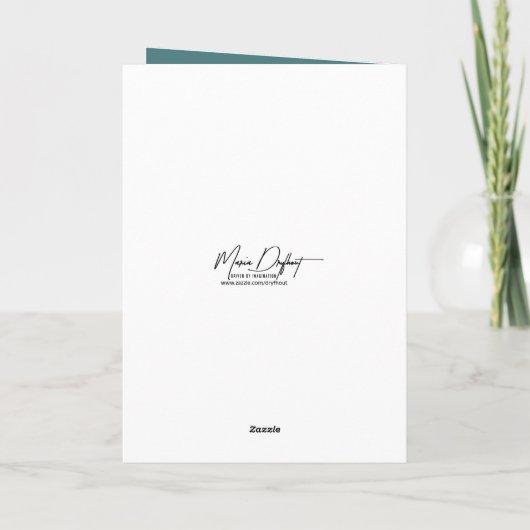 Birthday Owl Holding a Cocktail In a Forest Karte (Rückseite)