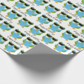 Birthday Owls mit Sonnenbrille Geschenkpapier (Ecke)