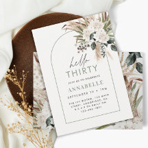 Birthday Pampas Gras Eukalyptus Modernes Wein