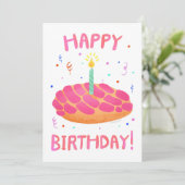 Birthday Pan Dulce Concha DIY Blank Einladung (Stehend Vorderseite)