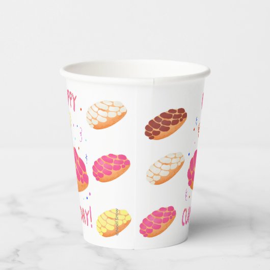 Birthday Pan Dulce Concha Pappbecher (Rechts)