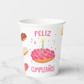 Birthday Pan Dulce Concha Pappbecher (Vorderseite)