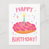 Birthday Pan Dulce Concha Postcard Postkarte (Vorderseite)