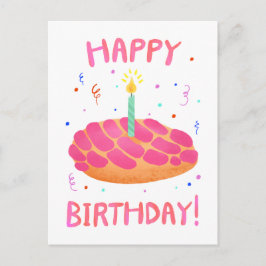 Birthday Pan Dulce Concha Postcard Postkarte