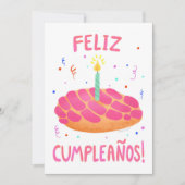 Birthday Pan Dulce Concha, Spanisch DIY Blank Einladung (Vorderseite)
