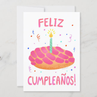 Birthday Pan Dulce Concha, Spanisch DIY Blank Einladung