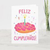 Birthday Pan Dulce Concha, Spanisch Karte (Vorderseite)