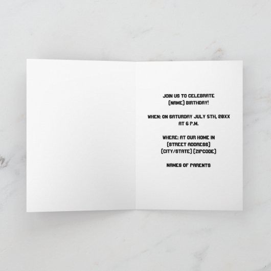 Birthday Pandas Einladung (Innenseite)