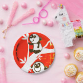 Birthday Pandas Pappteller (Party)
