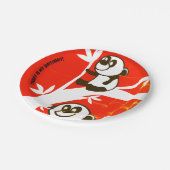 Birthday Pandas Pappteller (Schrägansicht)