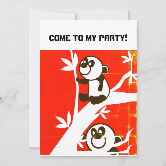 Birthday Pandas Save The Date (Vorderseite)