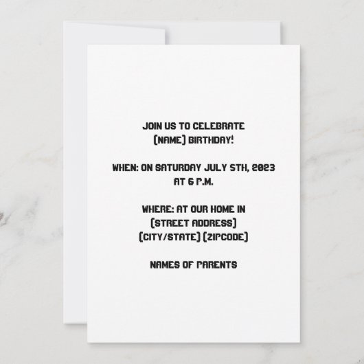 Birthday Pandas Save The Date (Rückseite)