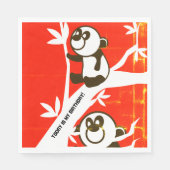 Birthday Pandas Serviette (Vorderseite)