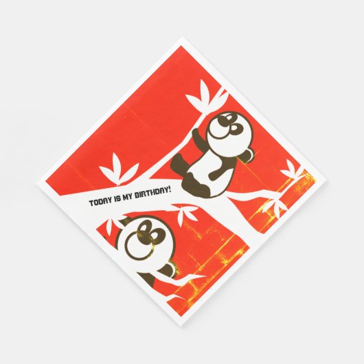 Birthday Pandas Serviette (Ecke)