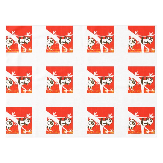 Birthday Pandas Tischdecke (Vorderseite (Horizontal))
