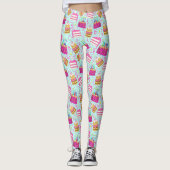 Birthday Pants mit Cake und Candle Pattern Leggings (Vorderseite)