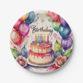 Birthday Paper Plate Pappteller (Vorderseite)