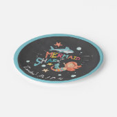 Birthday Paper Plate Pool Party für Haie oder Meer Pappteller (Schrägansicht)