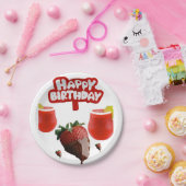 Birthday Paper Teller, Erdbeere Pappteller (Party)