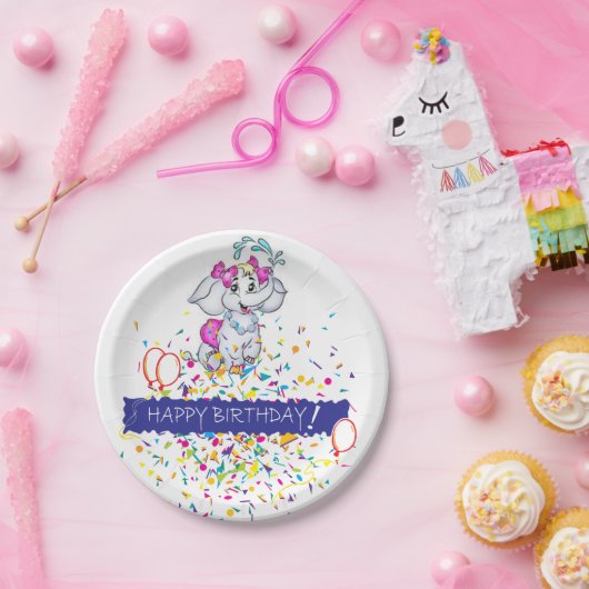 Birthday Paper Tellers Elephant Pappteller (Party)