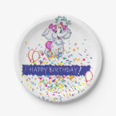 Birthday Paper Tellers Elephant Pappteller (Vorderseite)